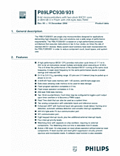 DataSheet P89LPC931 pdf